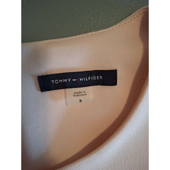 Tommy Hilfiger Women Mini Sheath Dress 8 Colorblock Pink Black Sleeveless Preppy - Picture 3 of 8